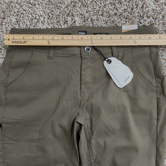 Prana Halle Straight Pant Womens 6 Reg Slate Green Standard Fit Low Rise Stretch - Picture 9 of 13